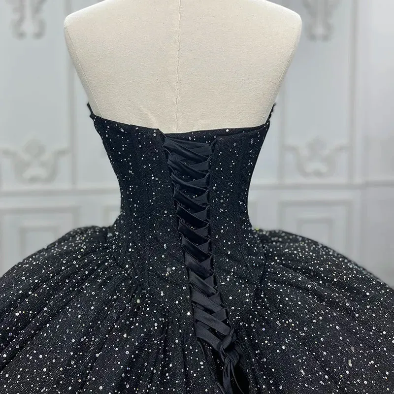 Quinceañera Black Ball Gown Party Dress