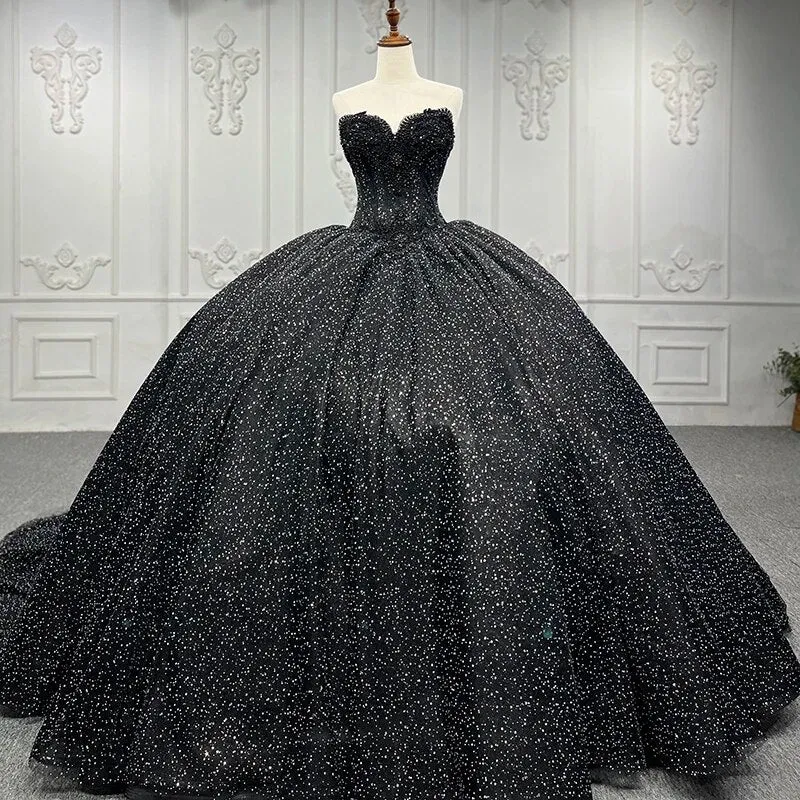 Quinceañera Black Ball Gown Party Dress