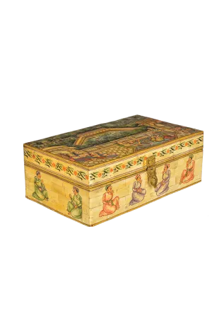 Rajput Family Scene Painted Box