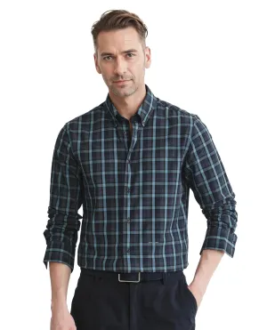 Rare Rabbit Men's Senf Navy Cotton Fabric Full Sleeve Collared Neck Checks Shirt