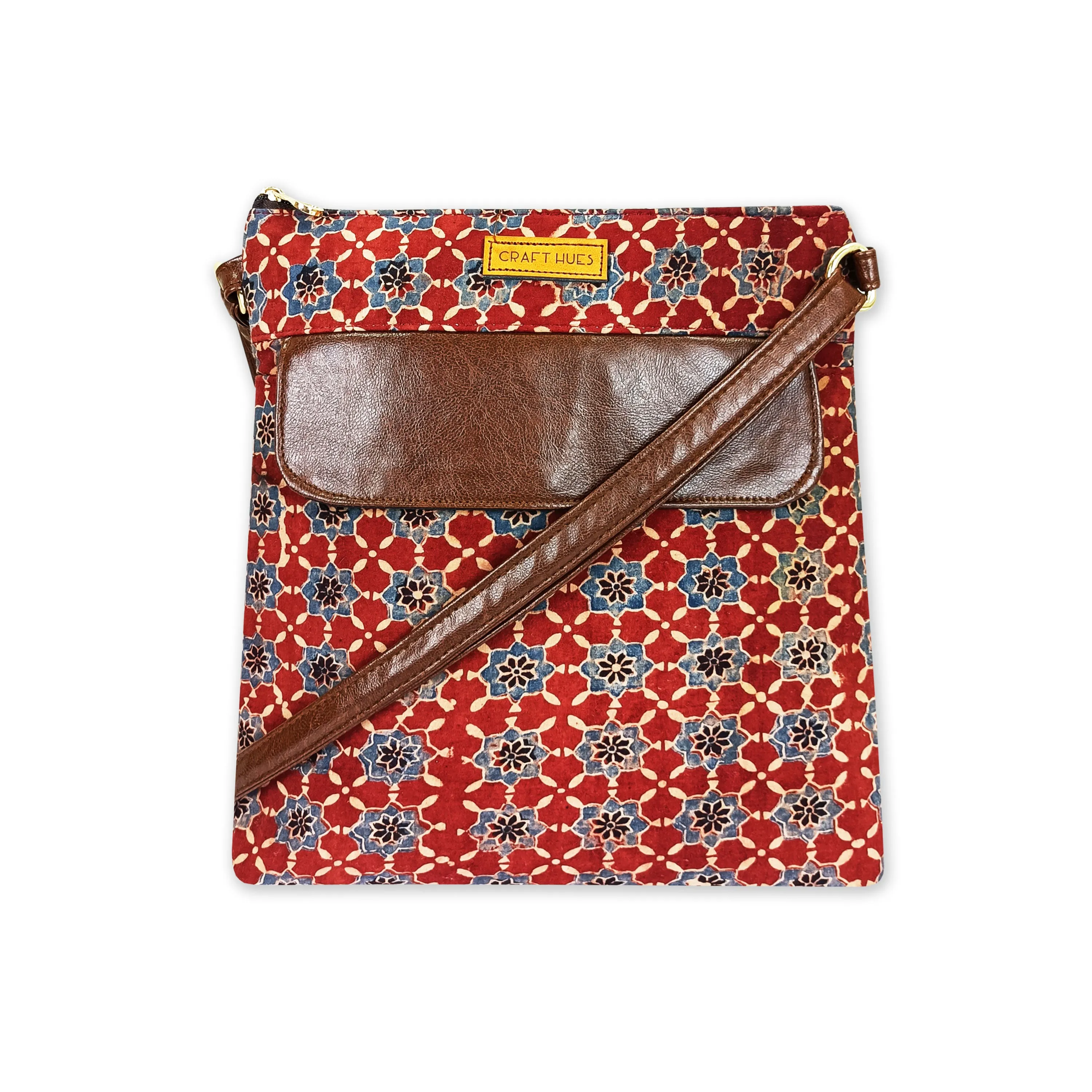 Red Flower Messenger Bag