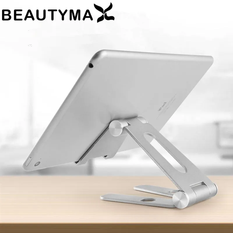 Rotatable Aluminum Alloy Tablet Holder for ipad air 1/2 mini 1/2/3/4 pro 9.7 10.5 12.9 Foldable Cell Phone Holder Stand Support
