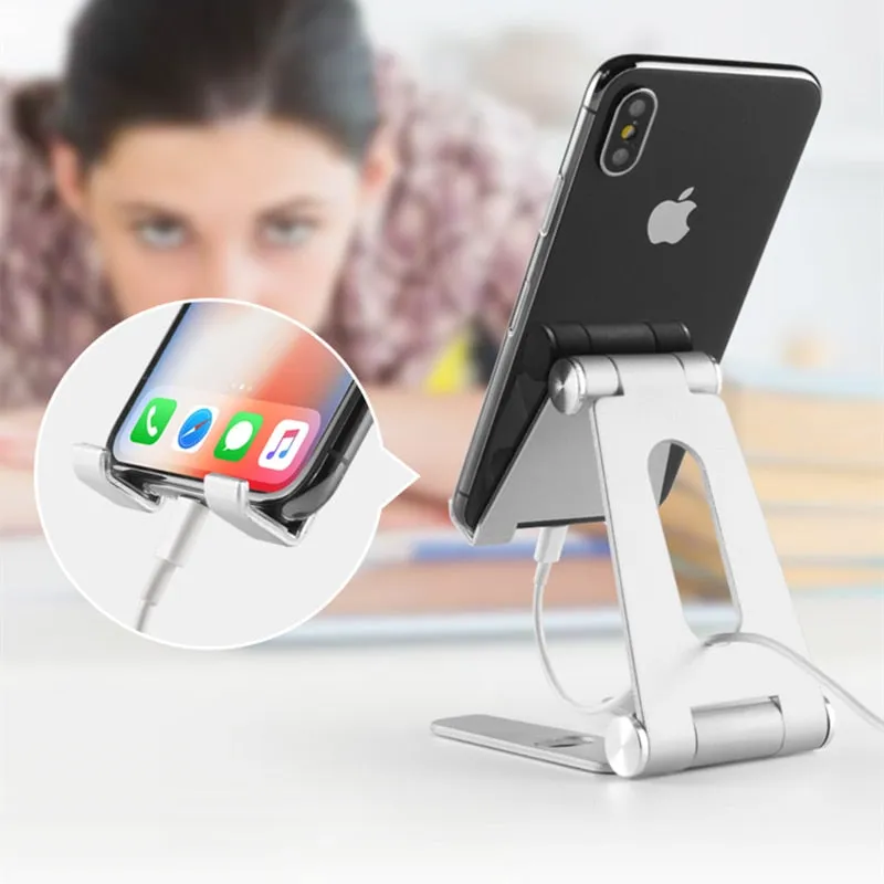 Rotatable Aluminum Alloy Tablet Holder for ipad air 1/2 mini 1/2/3/4 pro 9.7 10.5 12.9 Foldable Cell Phone Holder Stand Support