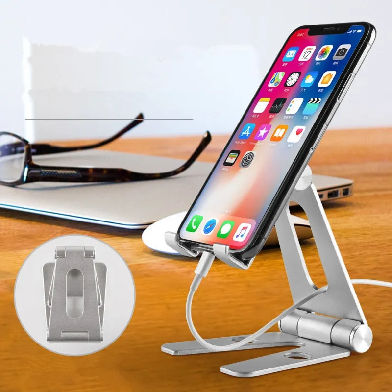 Rotatable Aluminum Alloy Tablet Holder for ipad air 1/2 mini 1/2/3/4 pro 9.7 10.5 12.9 Foldable Cell Phone Holder Stand Support