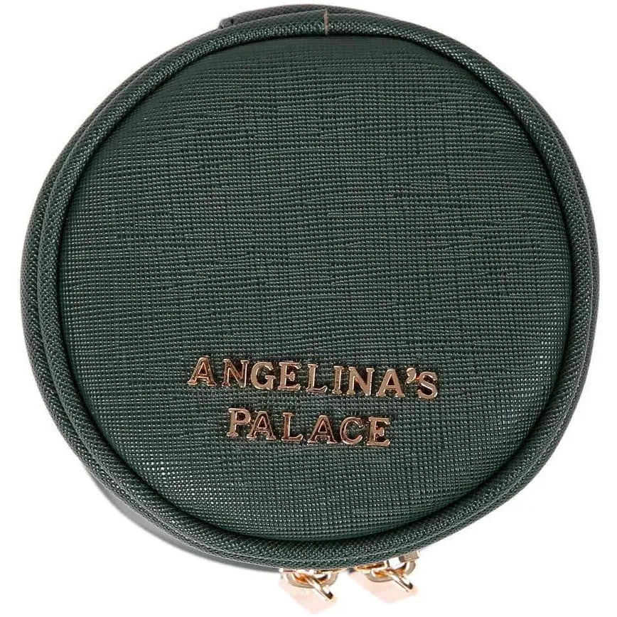 Round Jewelry Case Deep Evergreen