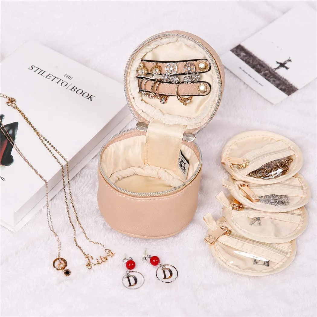 Round Jewelry Case Light Fawn
