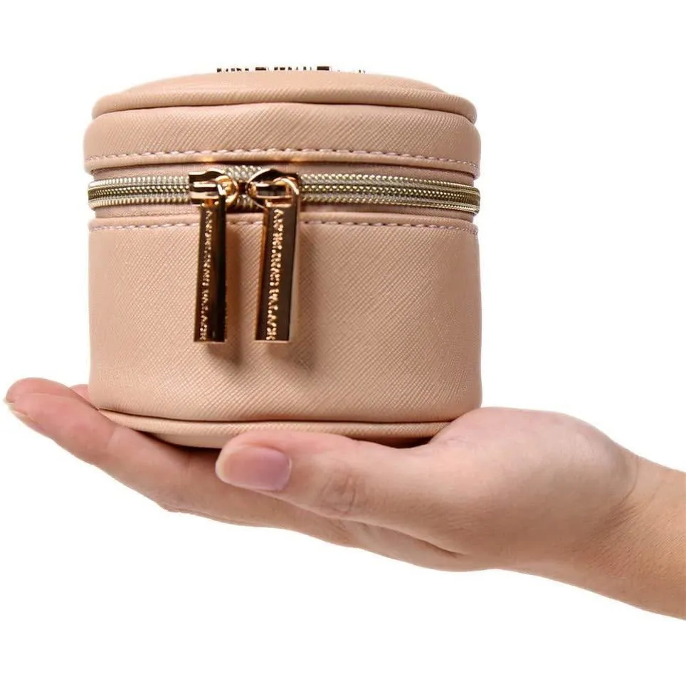 Round Jewelry Case Light Fawn