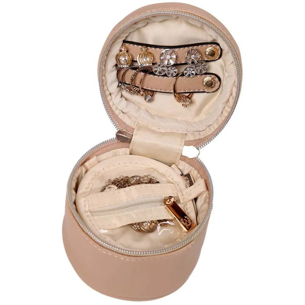 Round Jewelry Case Light Fawn