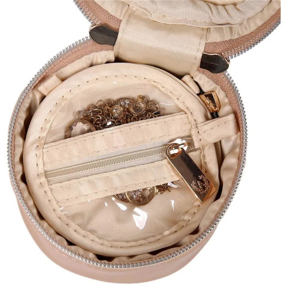 Round Jewelry Case Light Fawn