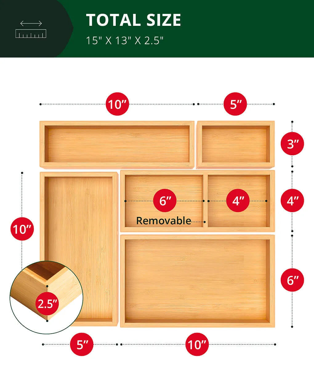 Royal Craft Wood Jewelry box organizer set of 5