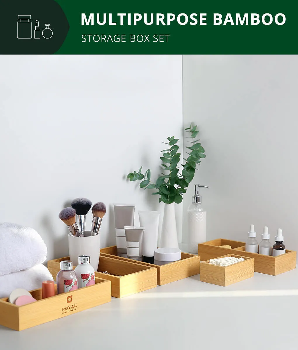 Royal Craft Wood Jewelry box organizer set of 5