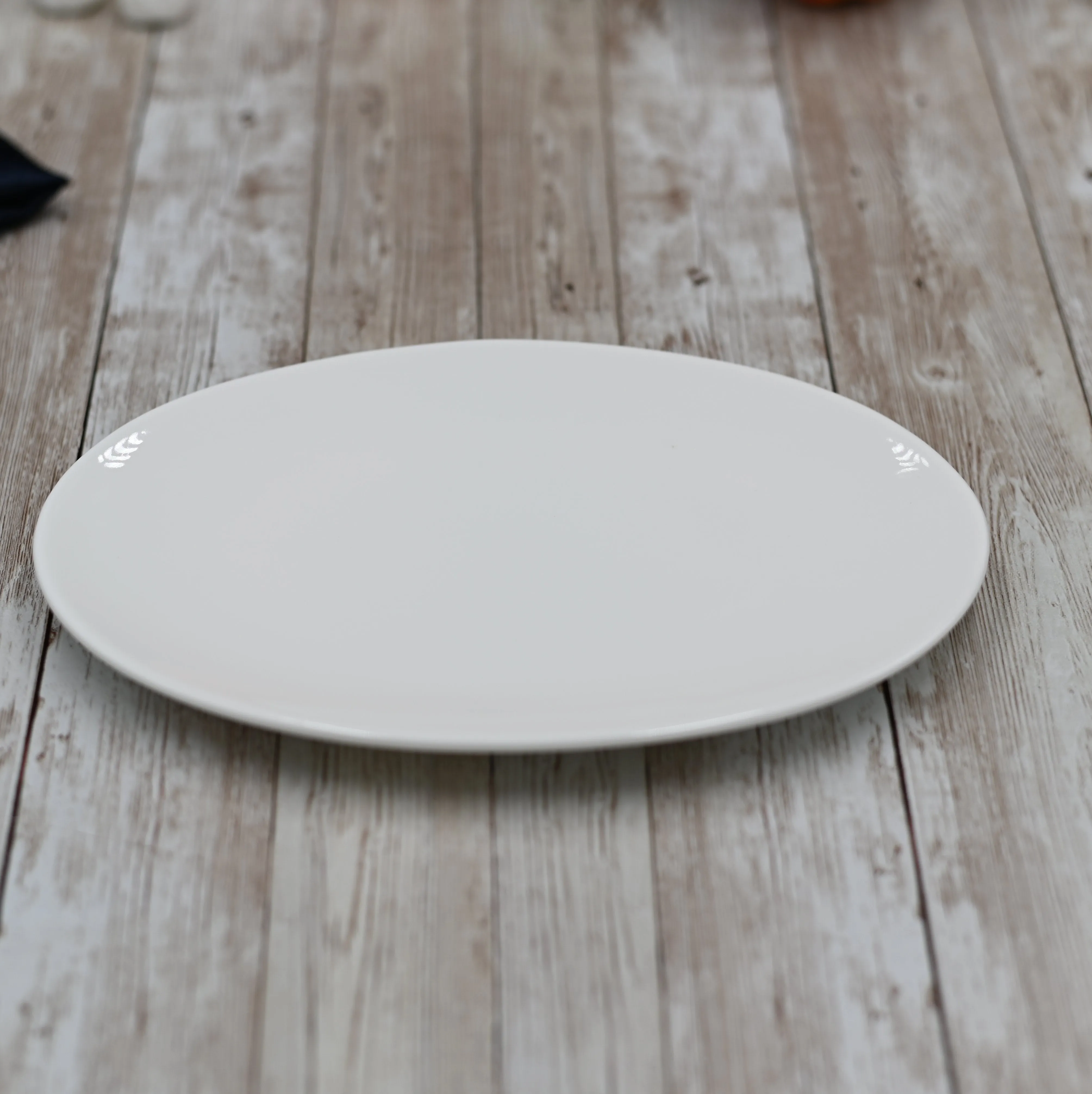 Set Of 6 White Oval Plate / Platter 10" inch | 25.5 Cm