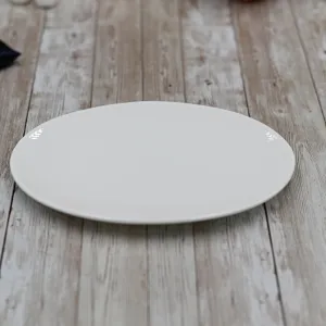 Set Of 6 White Oval Plate / Platter 10" inch | 25.5 Cm