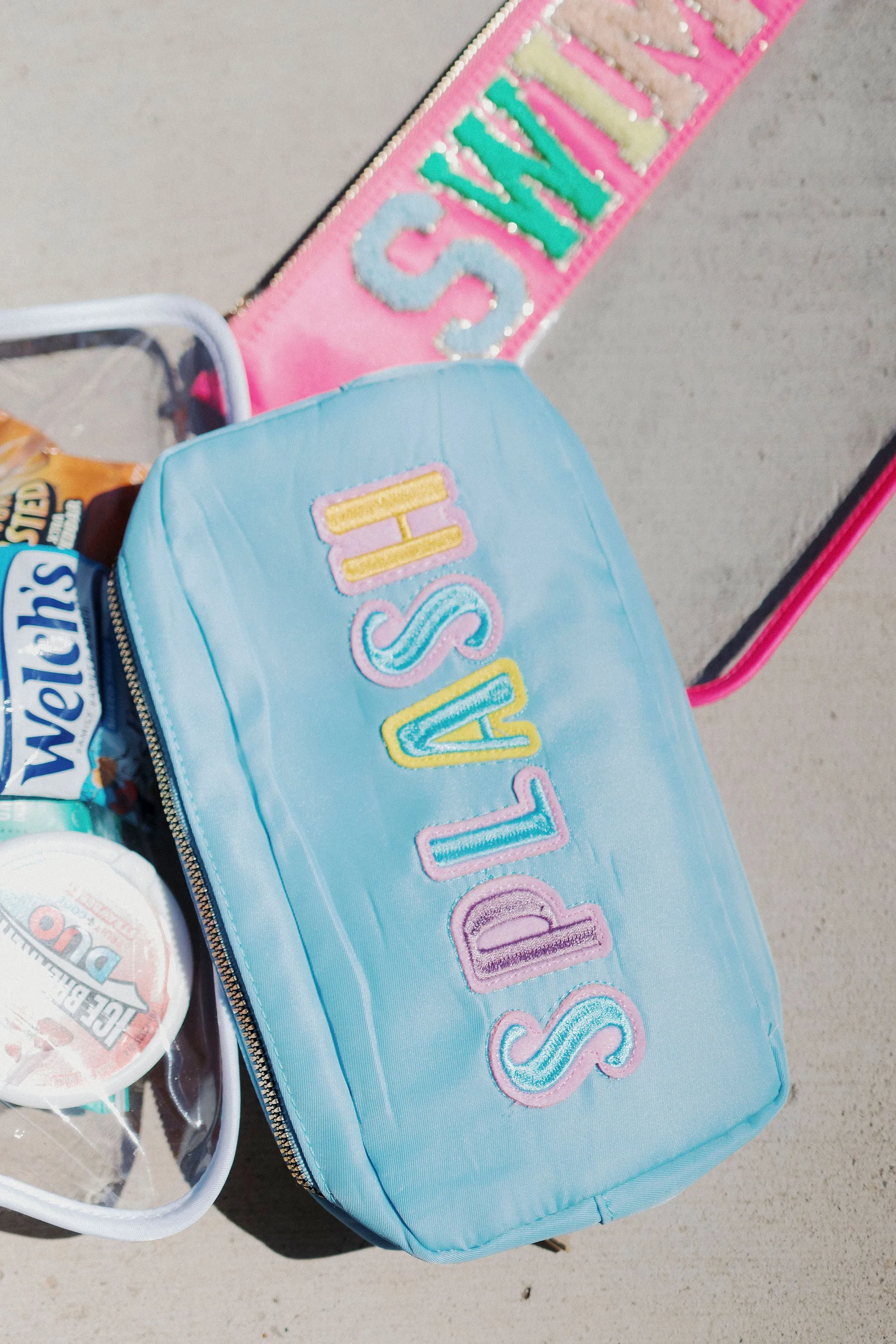 Small Varsity Cosmetic Bag