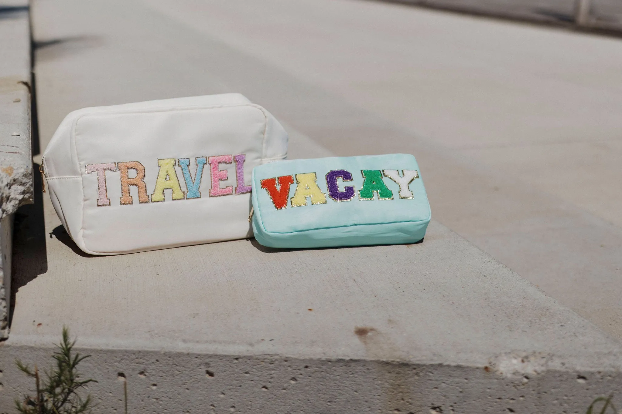 Small Varsity Cosmetic Bag