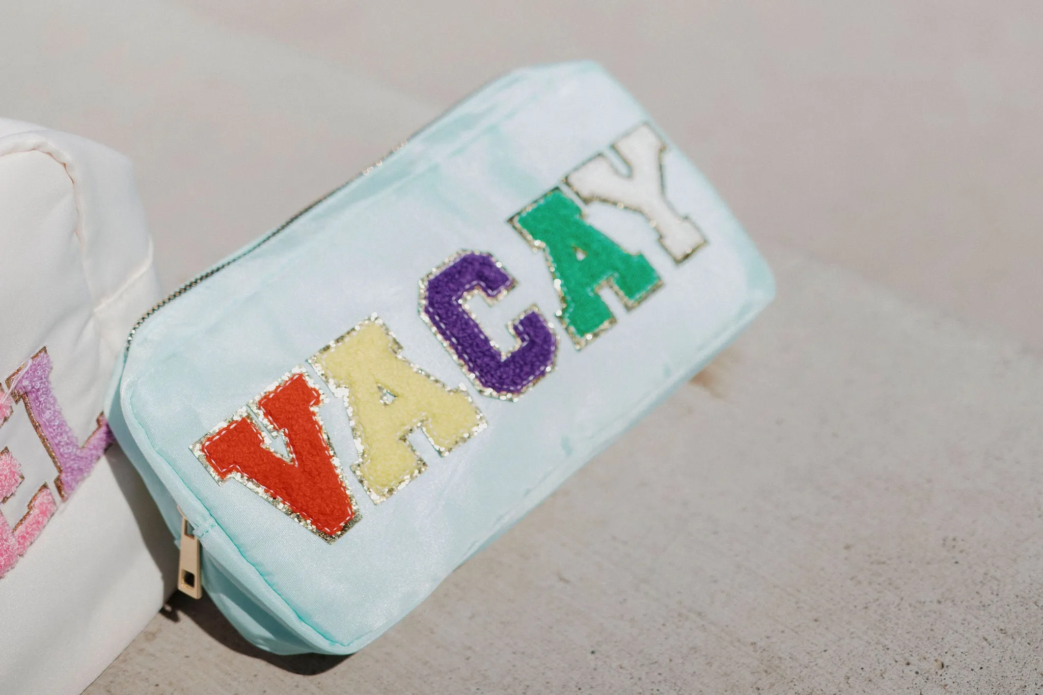 Small Varsity Cosmetic Bag