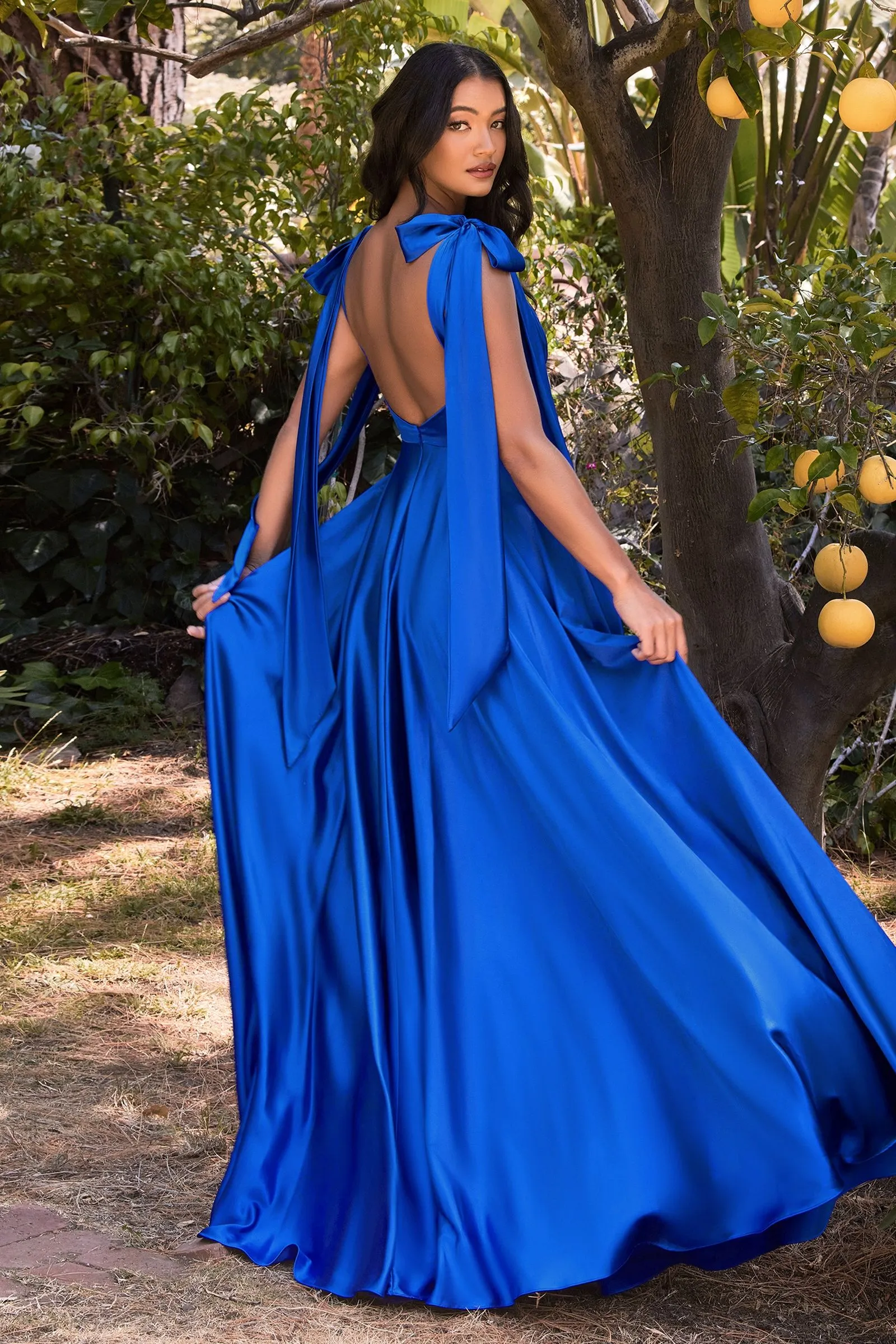 Soft satin A-line