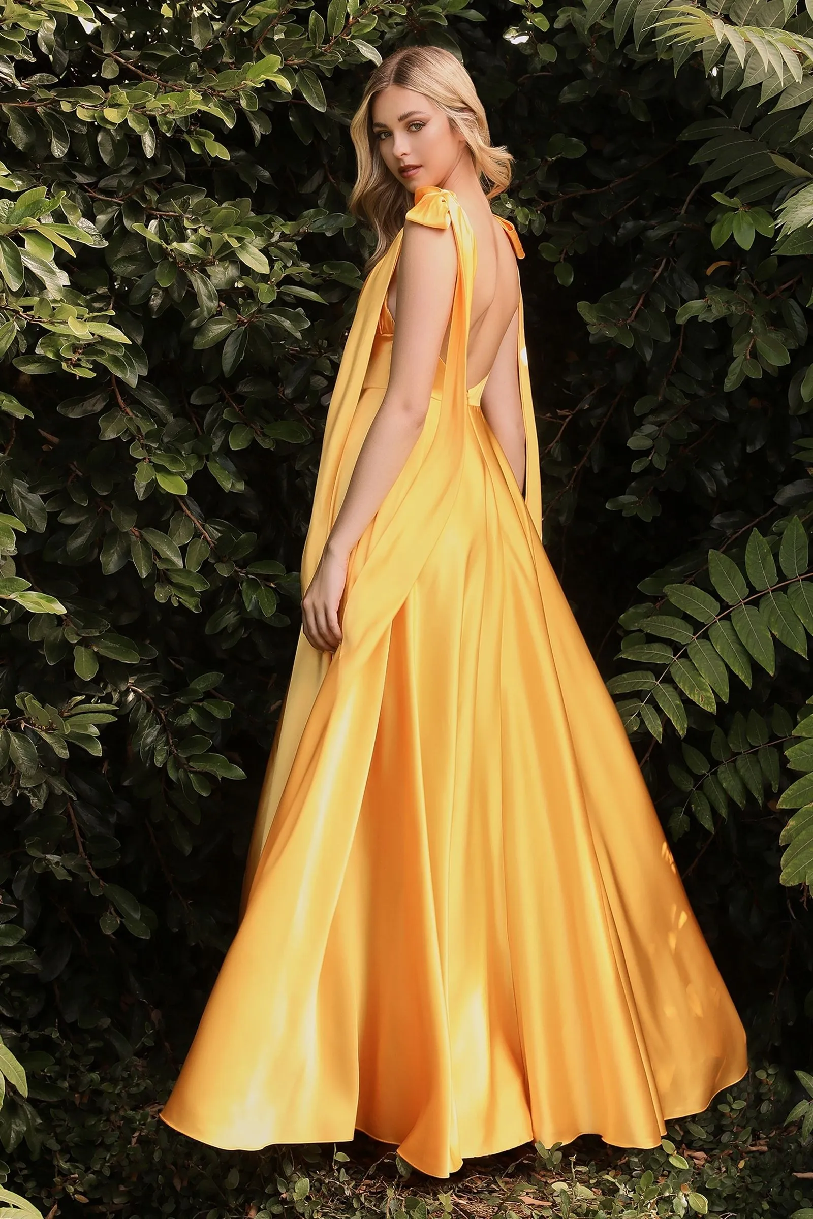 Soft satin A-line