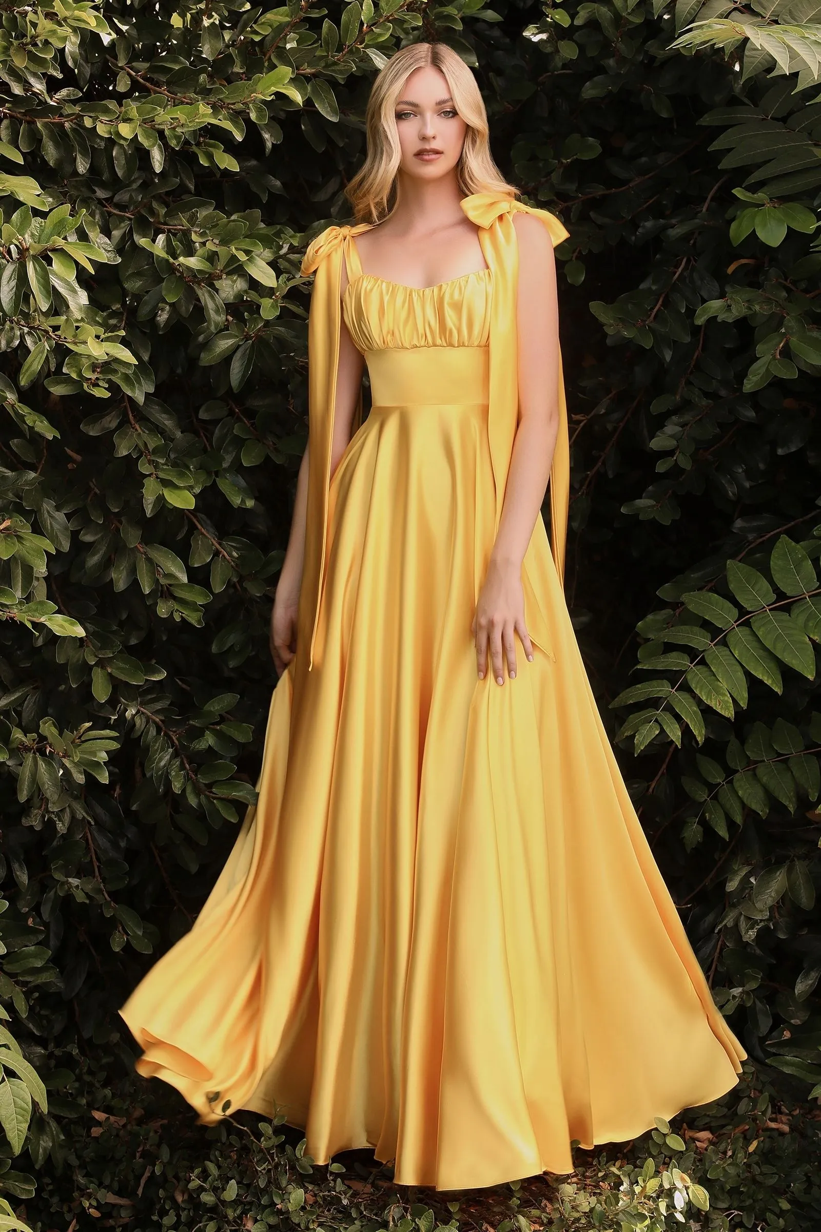 Soft satin A-line