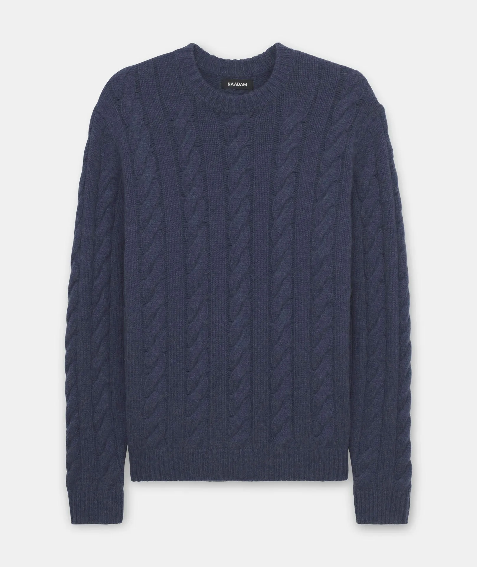 Super Luxe Cashmere Cable Crewneck