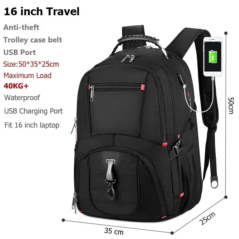 Swiss-Designed Water-Resistant Travel Bag with USB Port