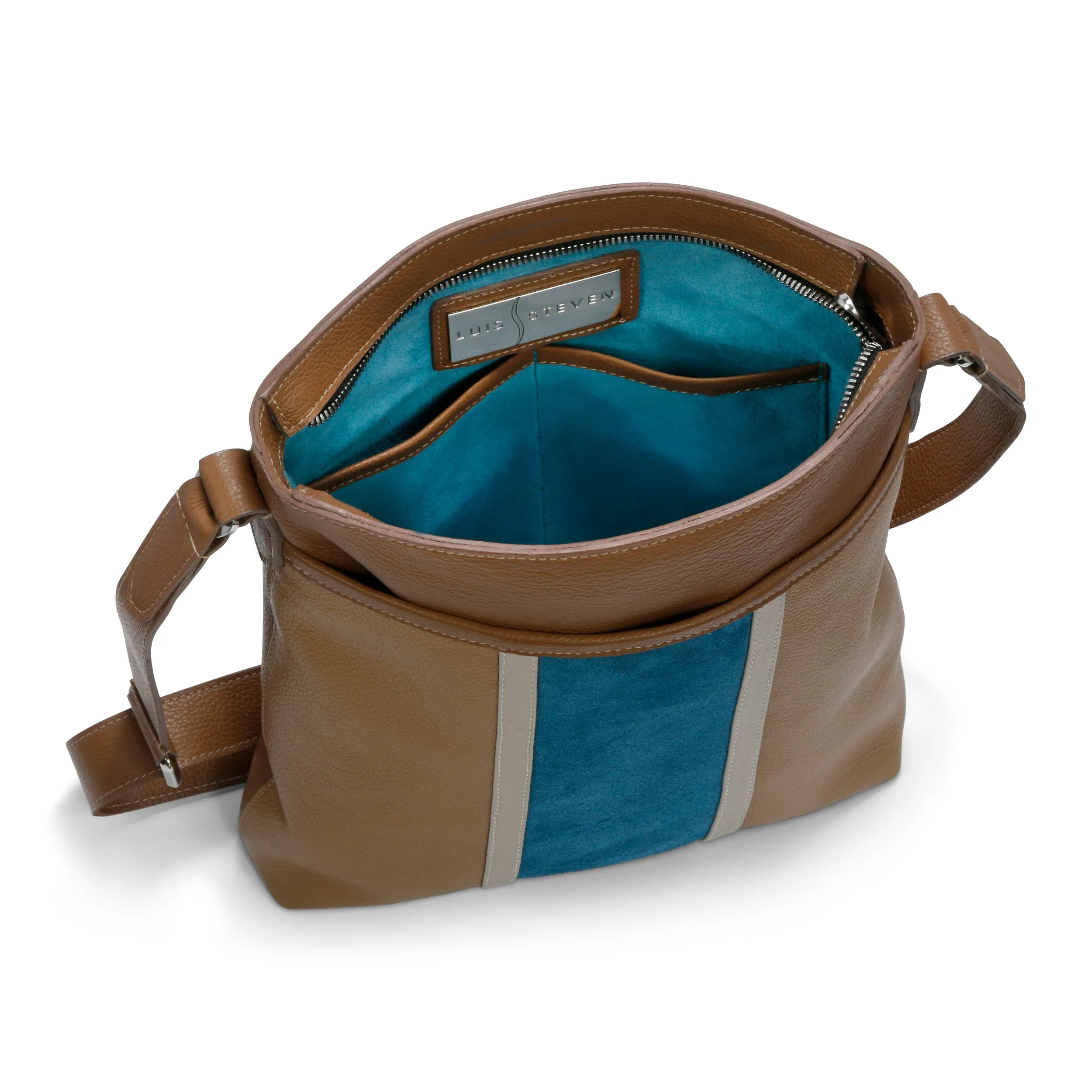 Tablet Messenger - Taupe/Blue