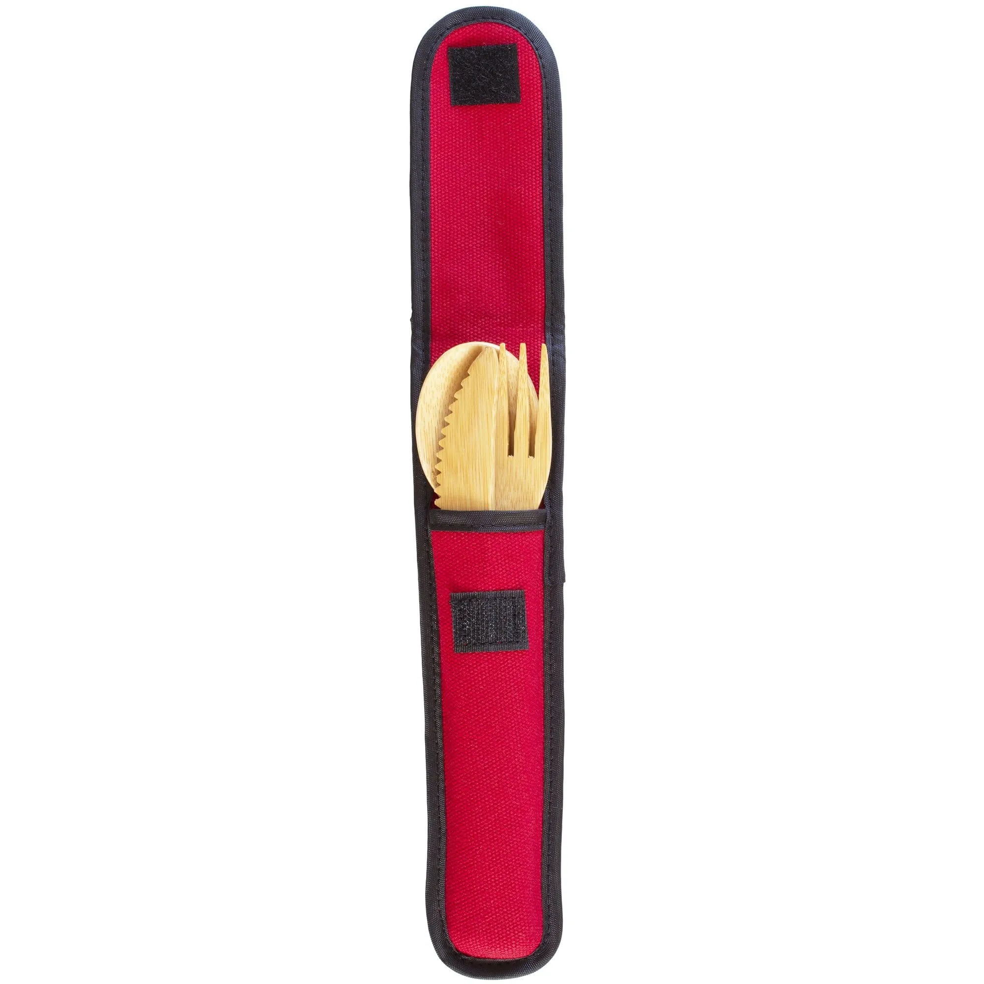 Take-Along Reusable Utensil Set with Red Travel Case