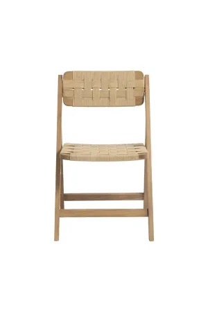 Teak Frame Foldable Chair | Dareels Cora