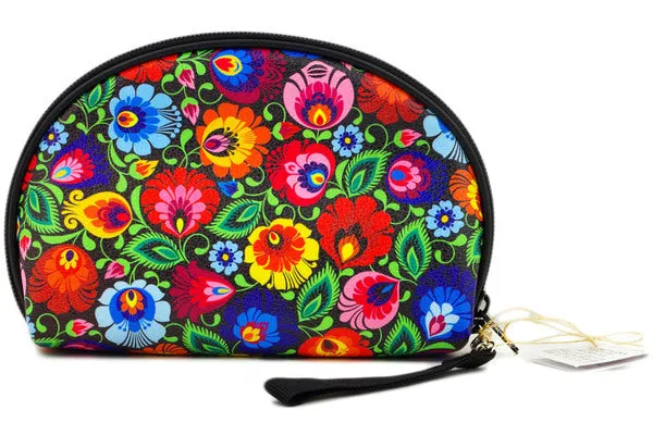 Textile 8" Cosmetic Bag Black