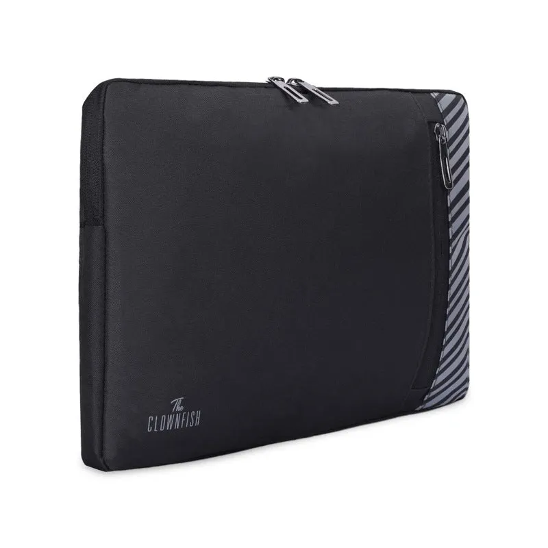 The Clownfish Algo Series Polyester Unisex 13 inch Laptop Sleeve Tablet Case (Black)