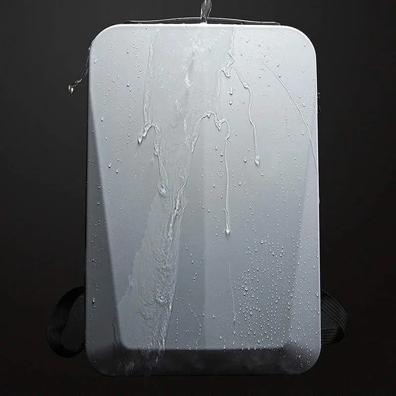 The Clownfish Medium Anti-Theft Hard Shell Laptop Backpack | USB Charging | 11L | Grey