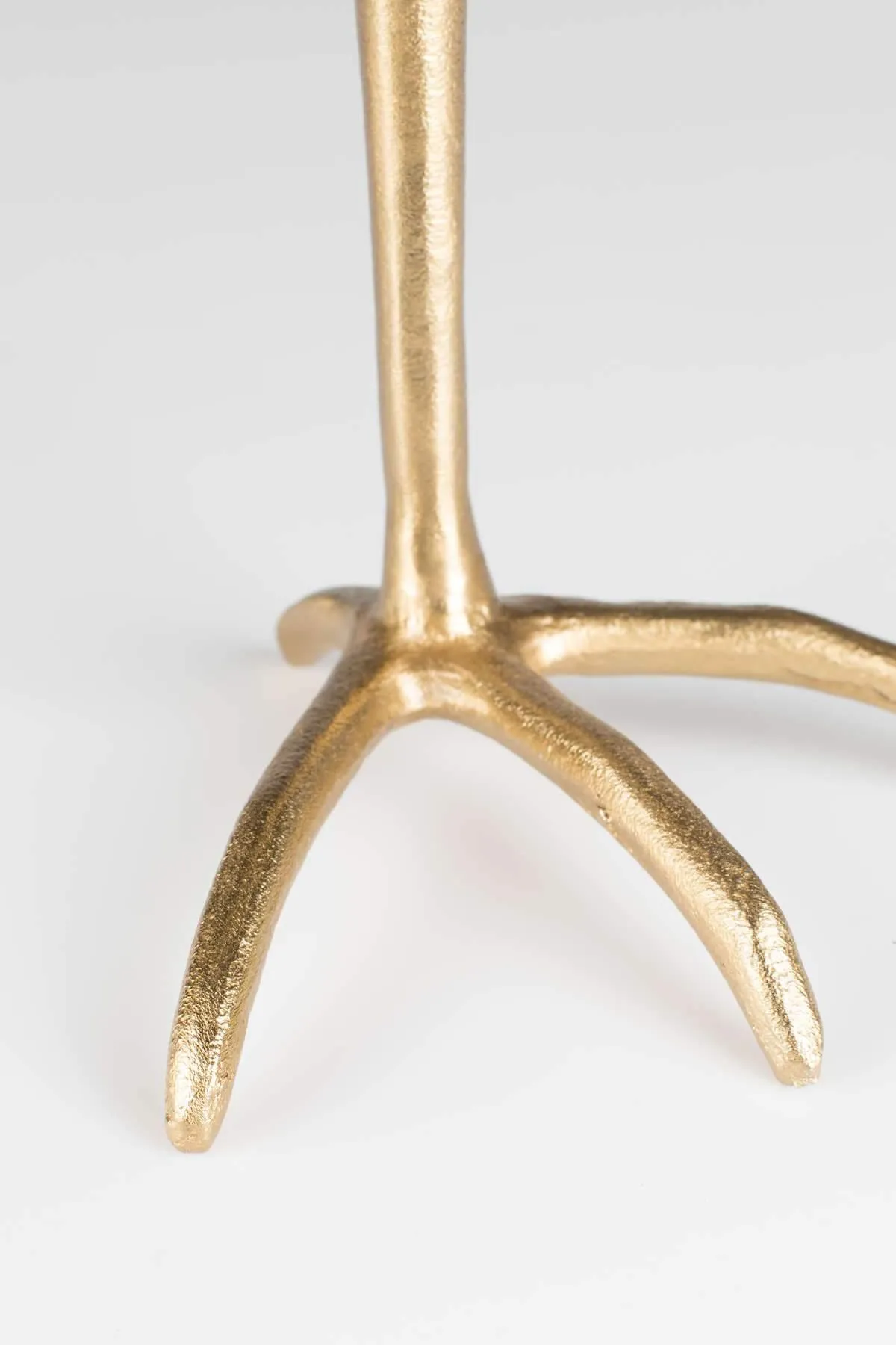 THE GOLDEN HERON smaller candle holder brass
