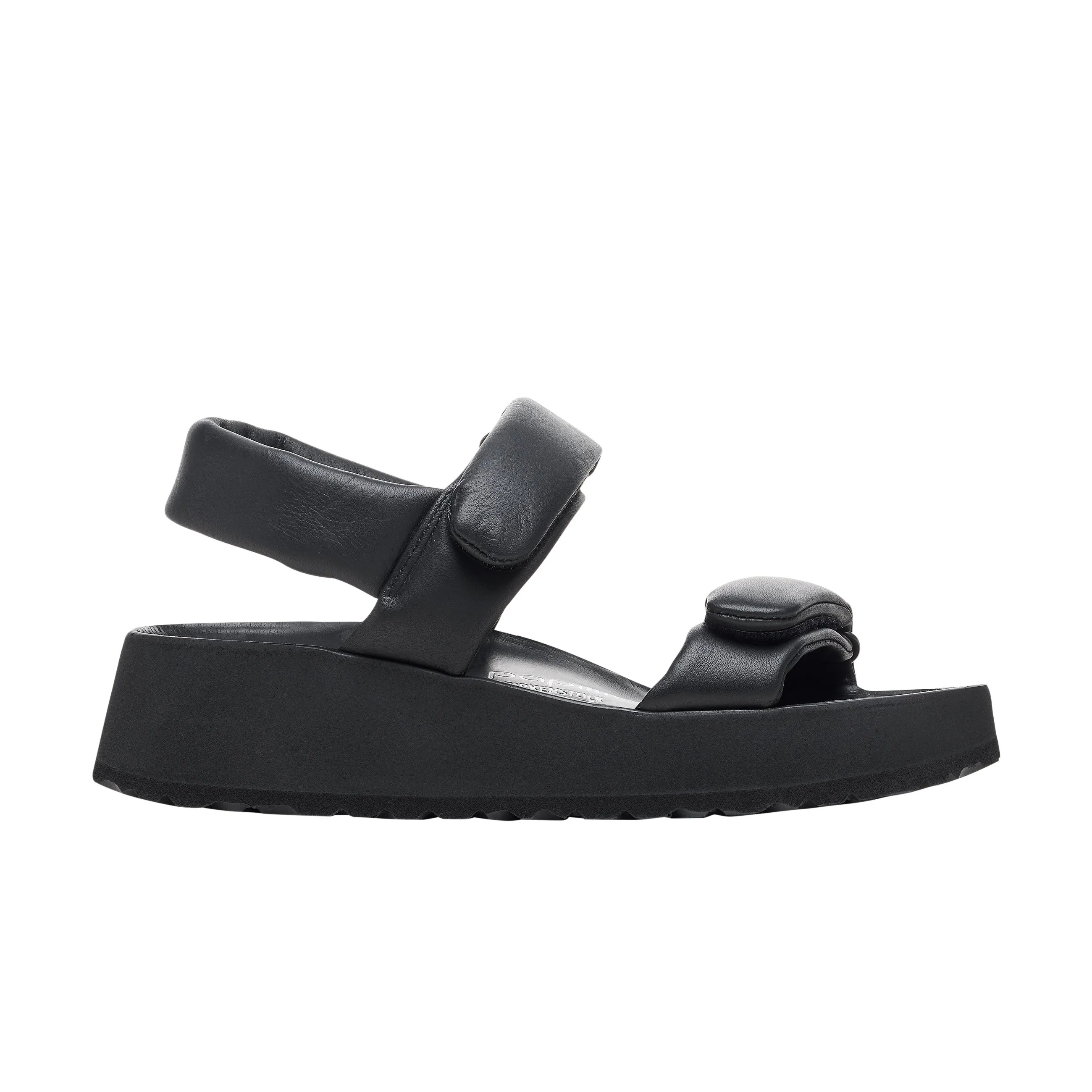 Theda Exquisite Platform Wedge Black Smooth Leather