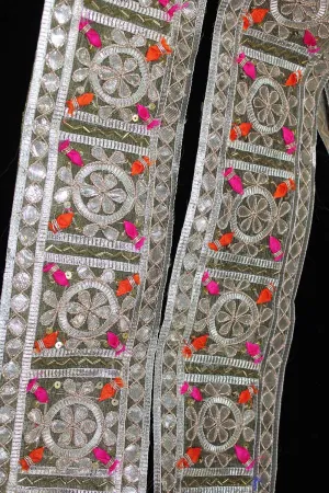 Timeless Artistry: Exquisite Golden Hand Gota Work Lace