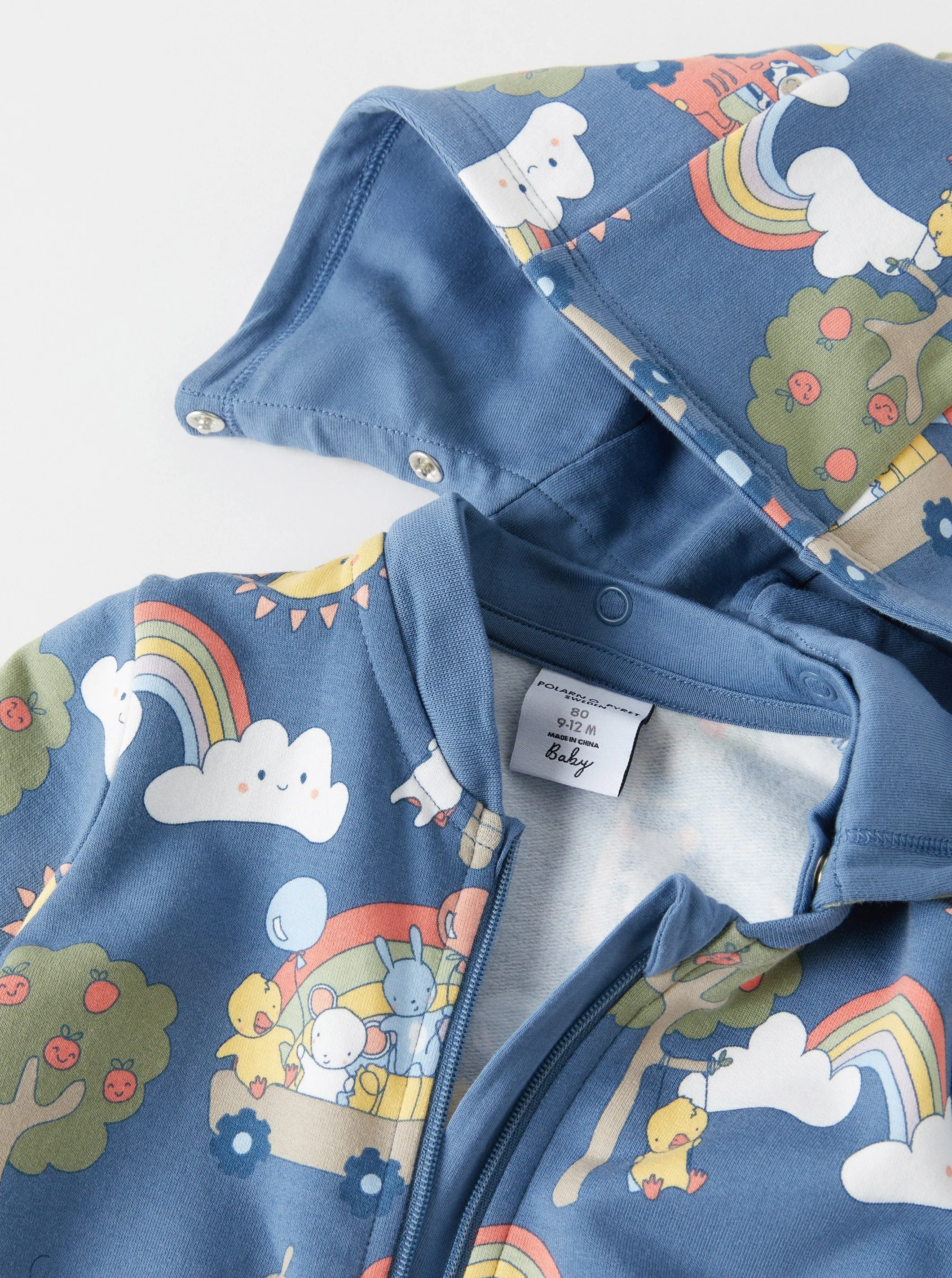 Tractor Print Baby All-in-one