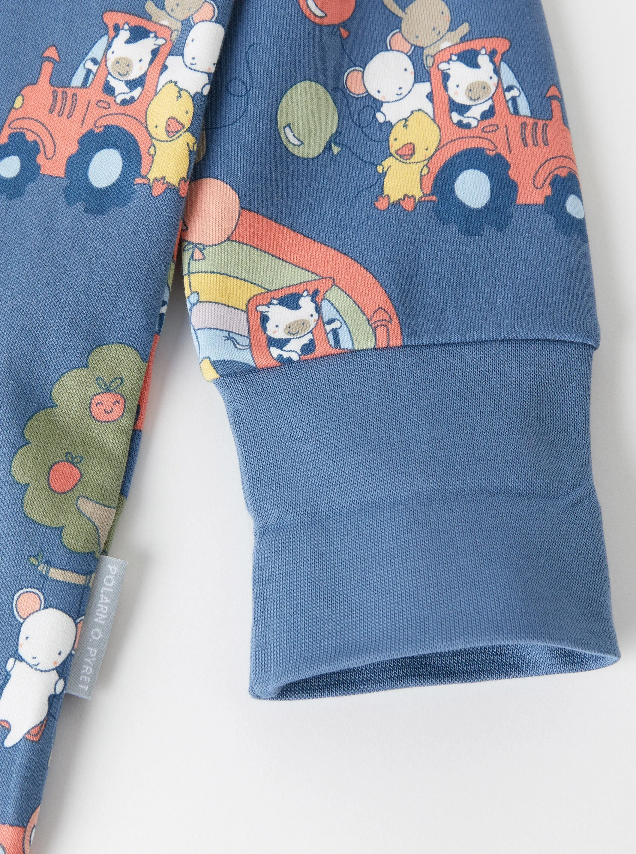 Tractor Print Baby All-in-one