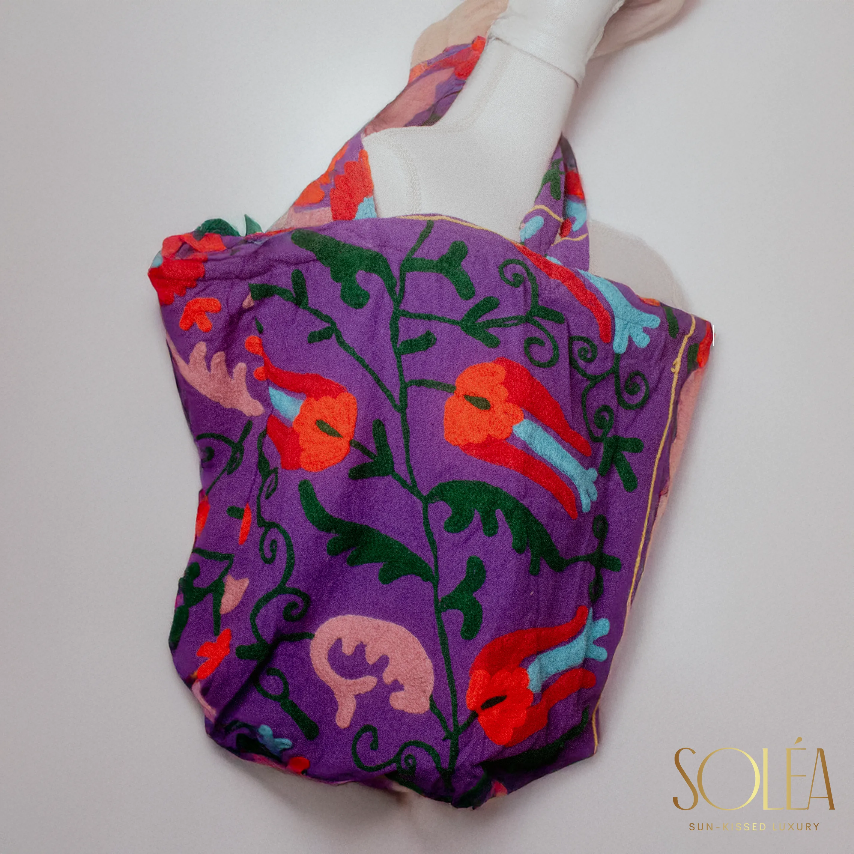 Tulip Garden Suzani Tote Bags