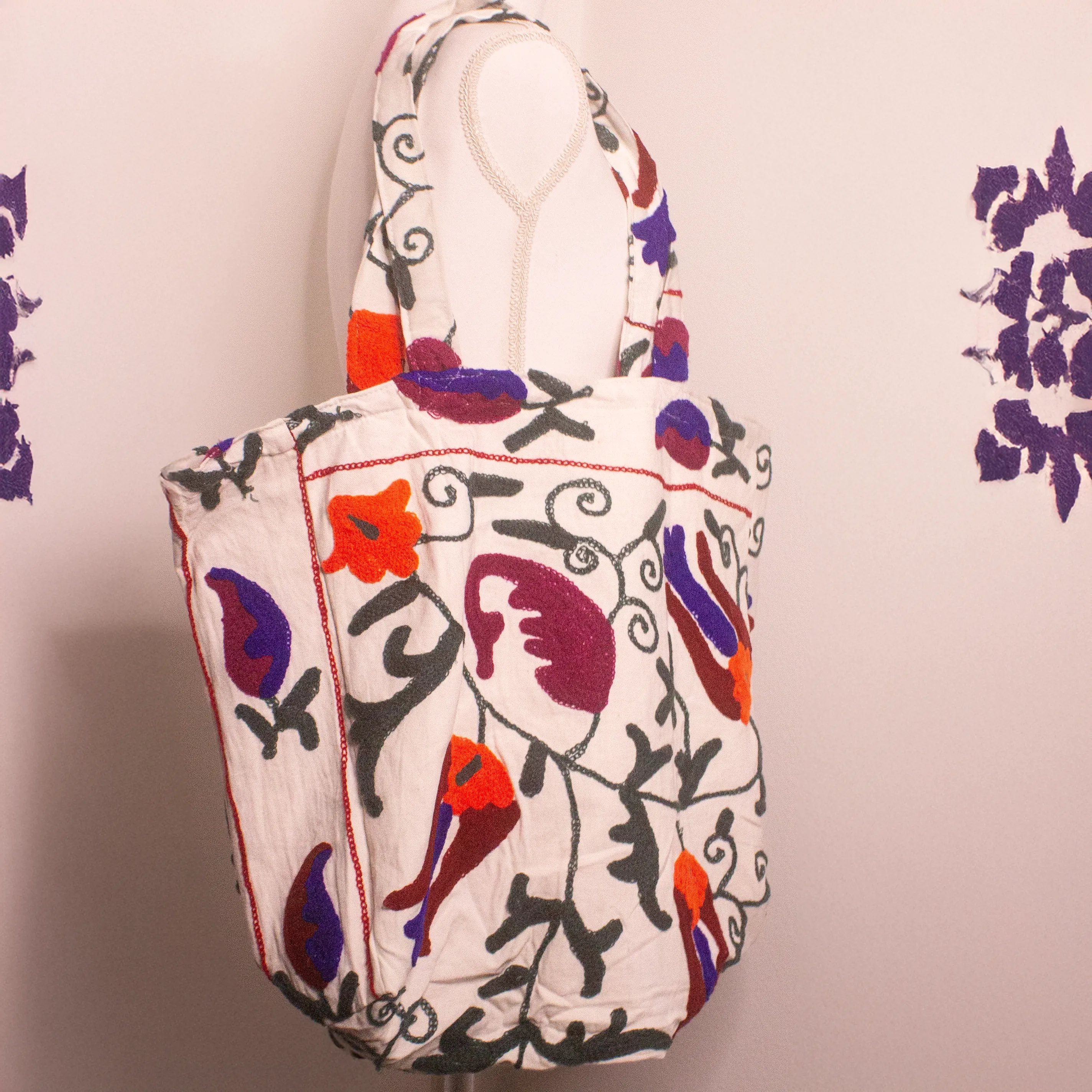 Tulip Garden Suzani Tote Bags