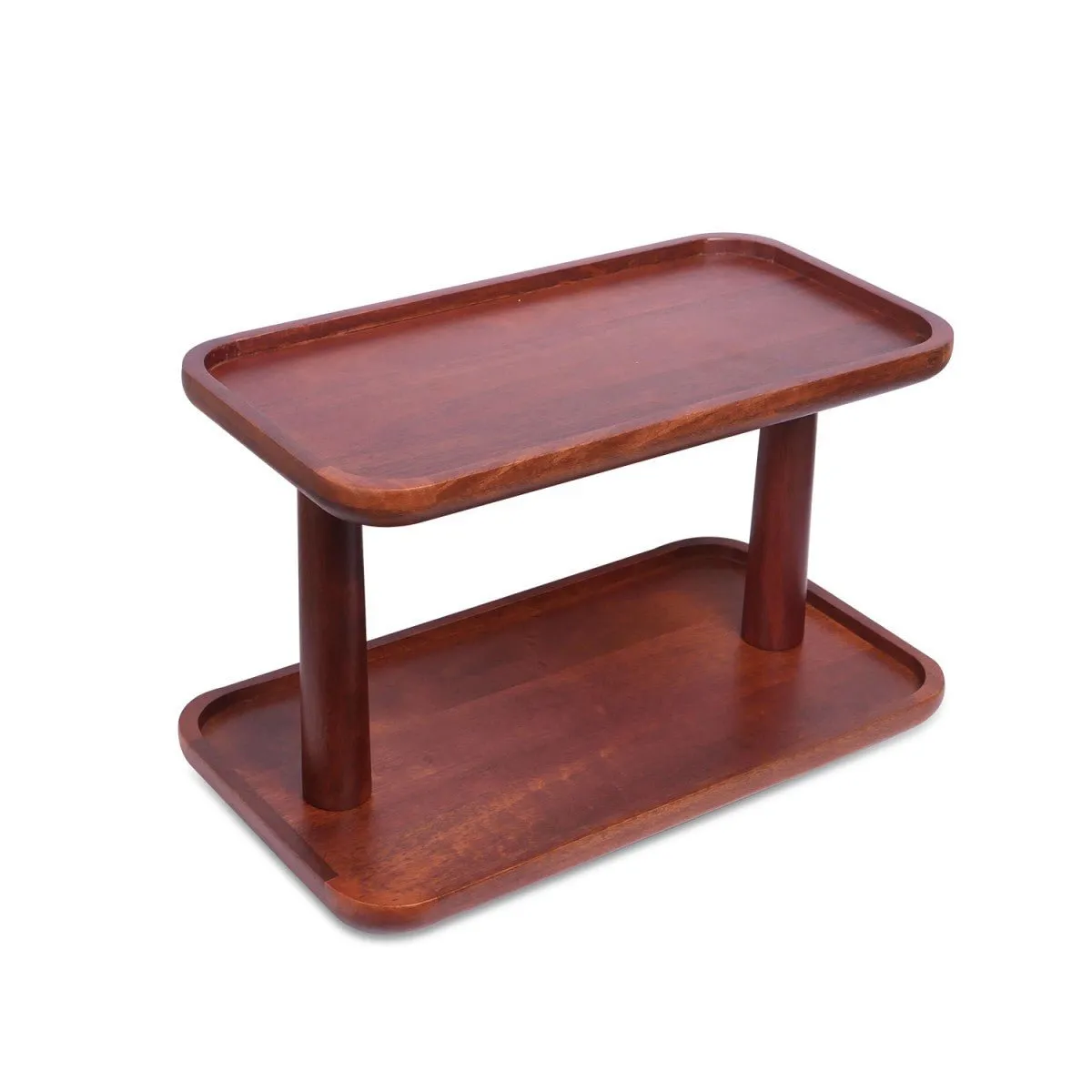 Twin-Tier Wooden Double Slab Organizer
