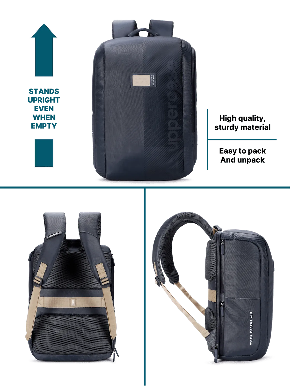 Uppercase Nexus 15" Laptop Bag Water Repellent College Travel Bag 27L