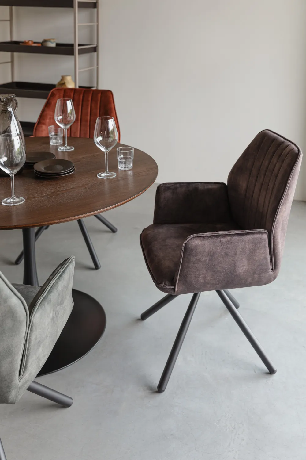 Velvet Modern Dining Armchairs (2) | DF Jamie