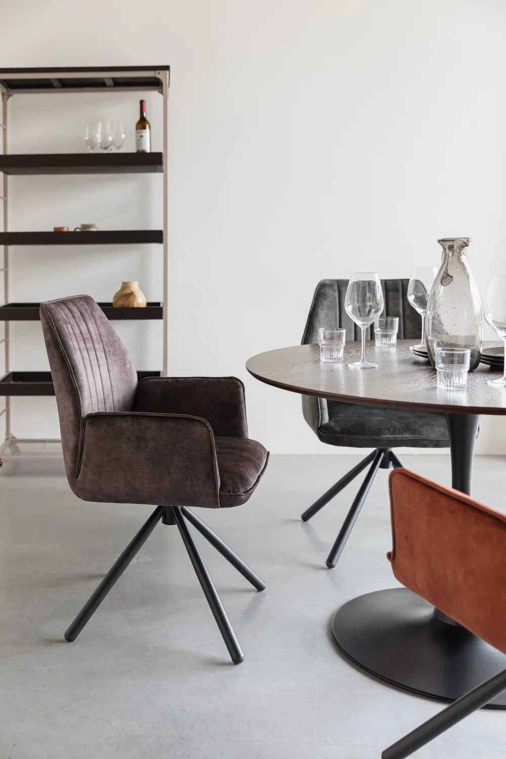 Velvet Modern Dining Armchairs (2) | DF Jamie