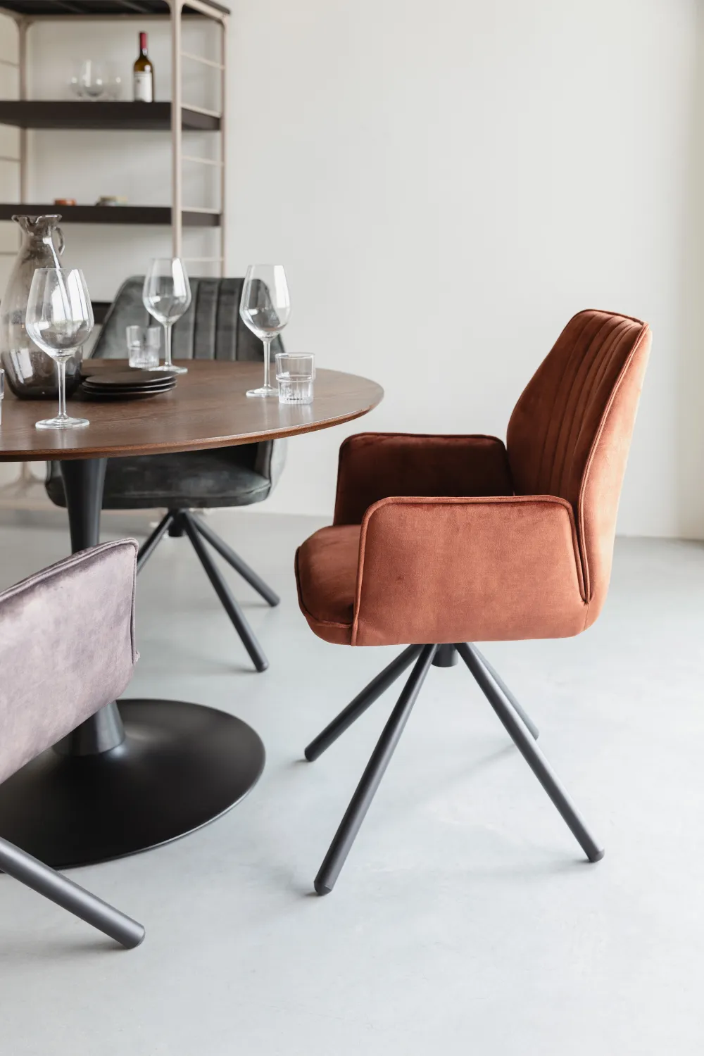 Velvet Modern Dining Armchairs (2) | DF Jamie
