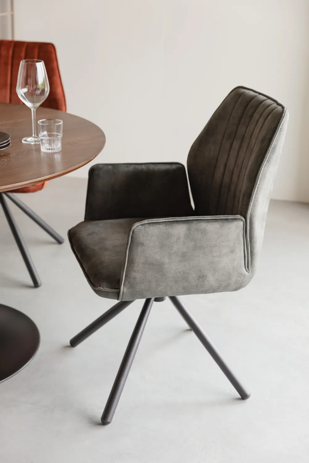 Velvet Modern Dining Armchairs (2) | DF Jamie