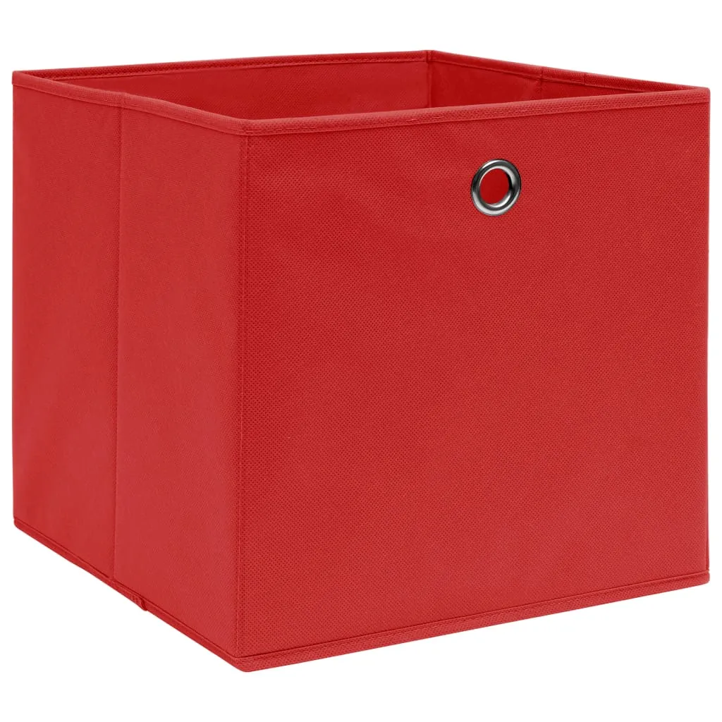 vidaXL Storage Boxes 4 pcs Red 32x32x32 cm Fabric