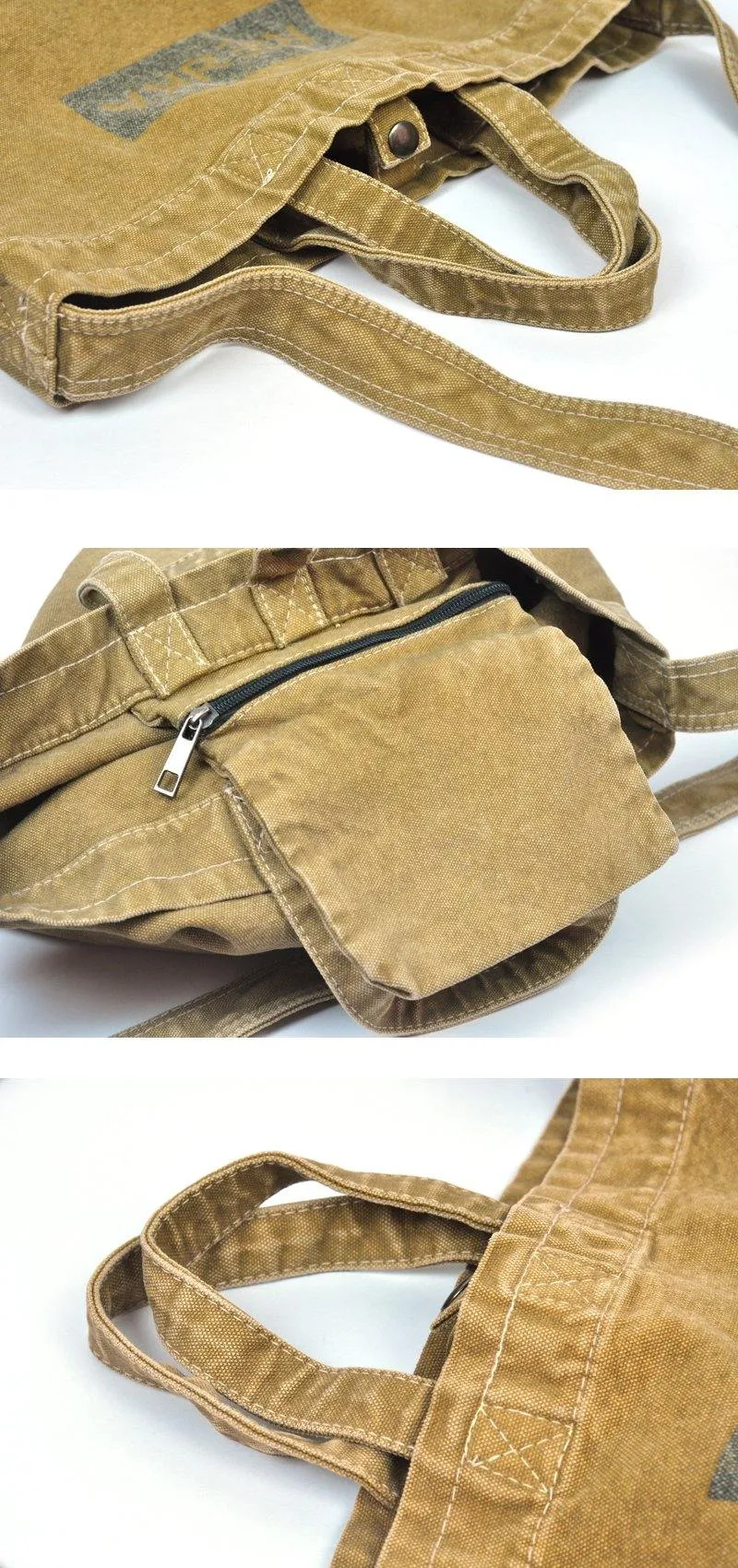 Vintage Canvas Mens Womens Yellow Denim Bag Shoulder Tote Bag Messenger Bag Blue HandBag For Men and Women
