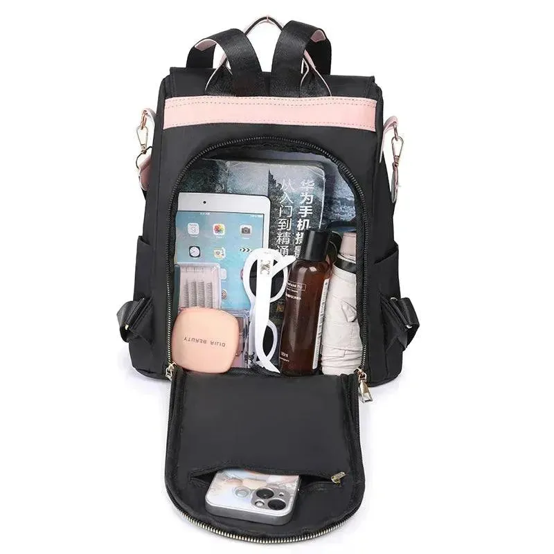 Vintage Soft Leather Women's Shoulder Backpack