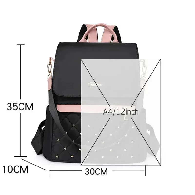 Vintage Soft Leather Women's Shoulder Backpack