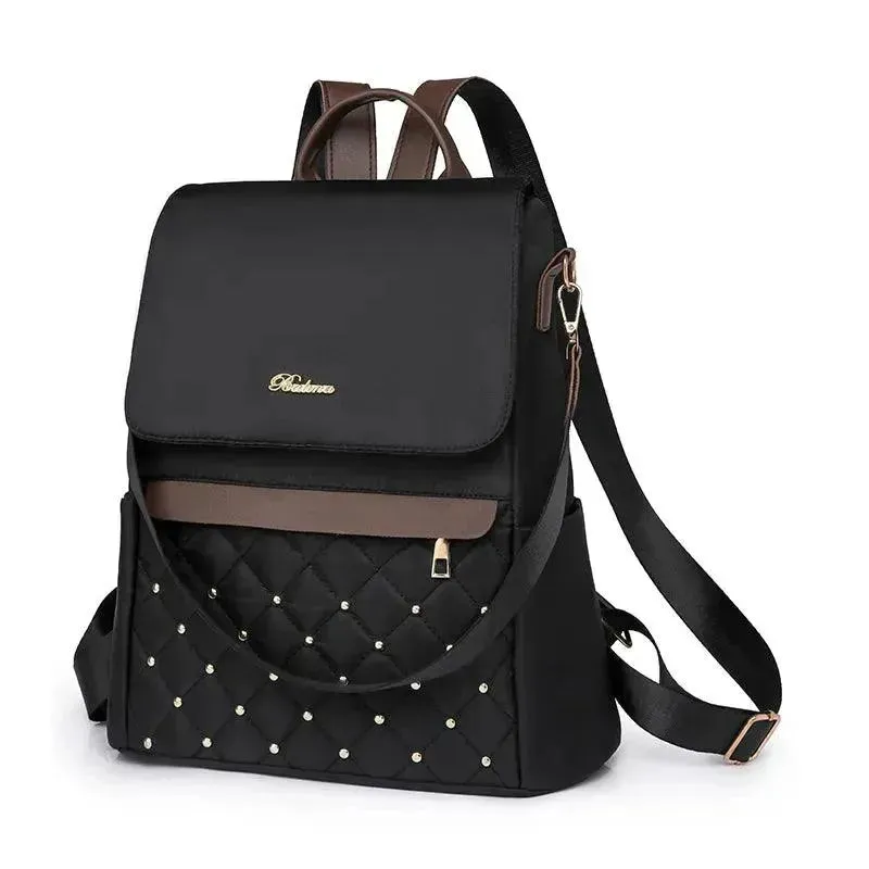 Vintage Soft Leather Women's Shoulder Backpack