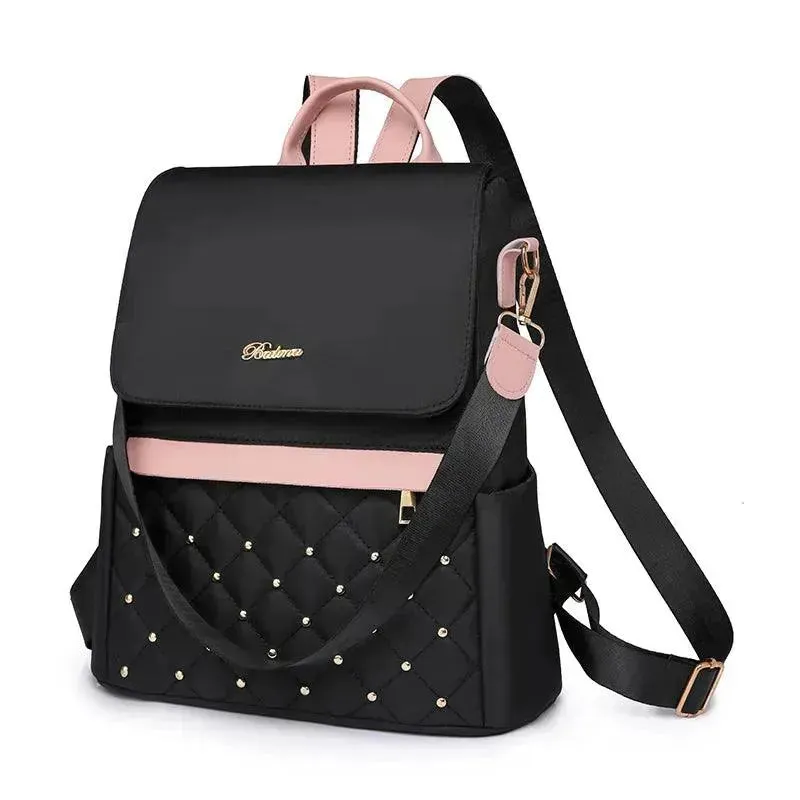 Vintage Soft Leather Women's Shoulder Backpack